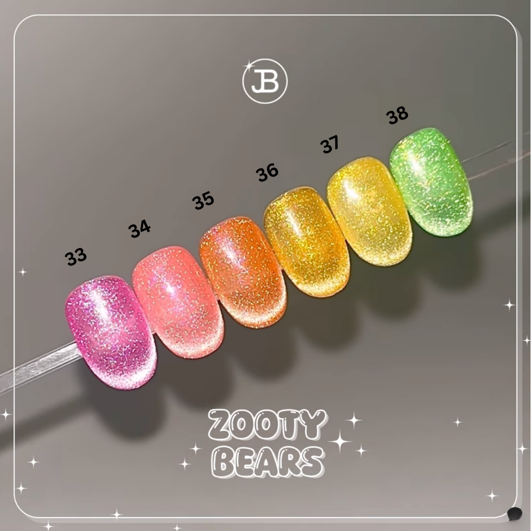 JIN.B Zooty Bears - reflective magnetic cat eye gel | individual/collection