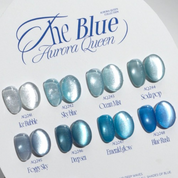 Aurora Queen The blue 8pc collection - magnetic gel