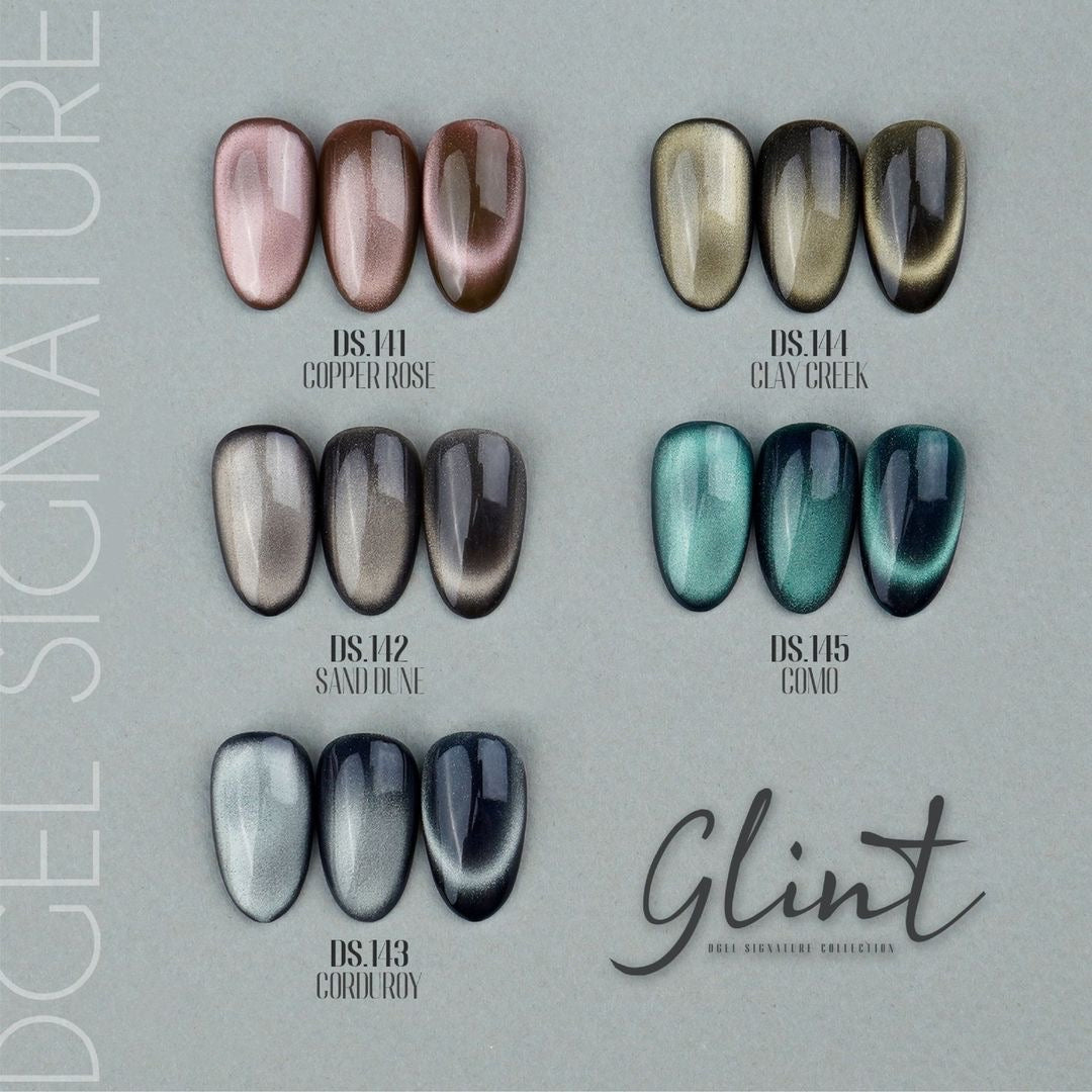 (PREORDER) DGEL Signature GLINT 10pc collection - cat eye magnetic gel | HEMA FREE