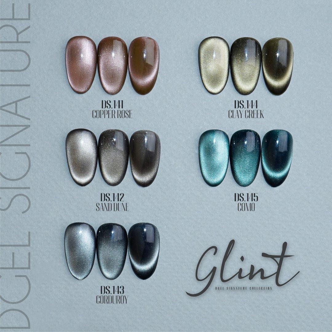 (PREORDER) DGEL Signature GLINT 10pc collection - cat eye magnetic gel | HEMA FREE