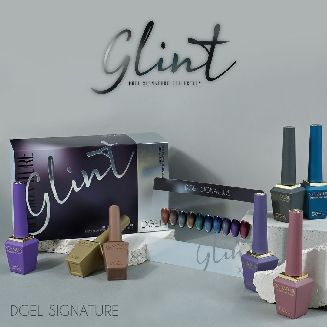 (PREORDER) DGEL Signature GLINT 10pc collection - cat eye magnetic gel | HEMA FREE
