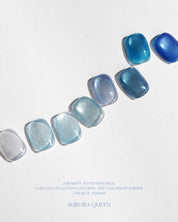 Aurora Queen The blue 8pc collection - magnetic gel