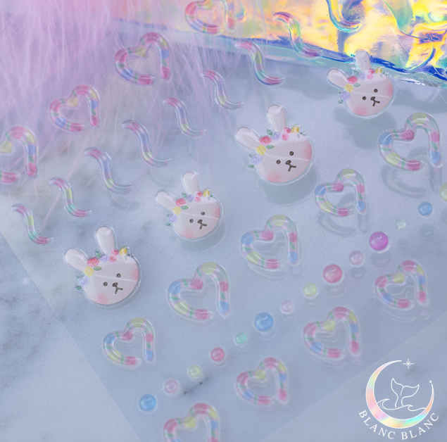 BLANC BLANC mini tiara bunny stickers