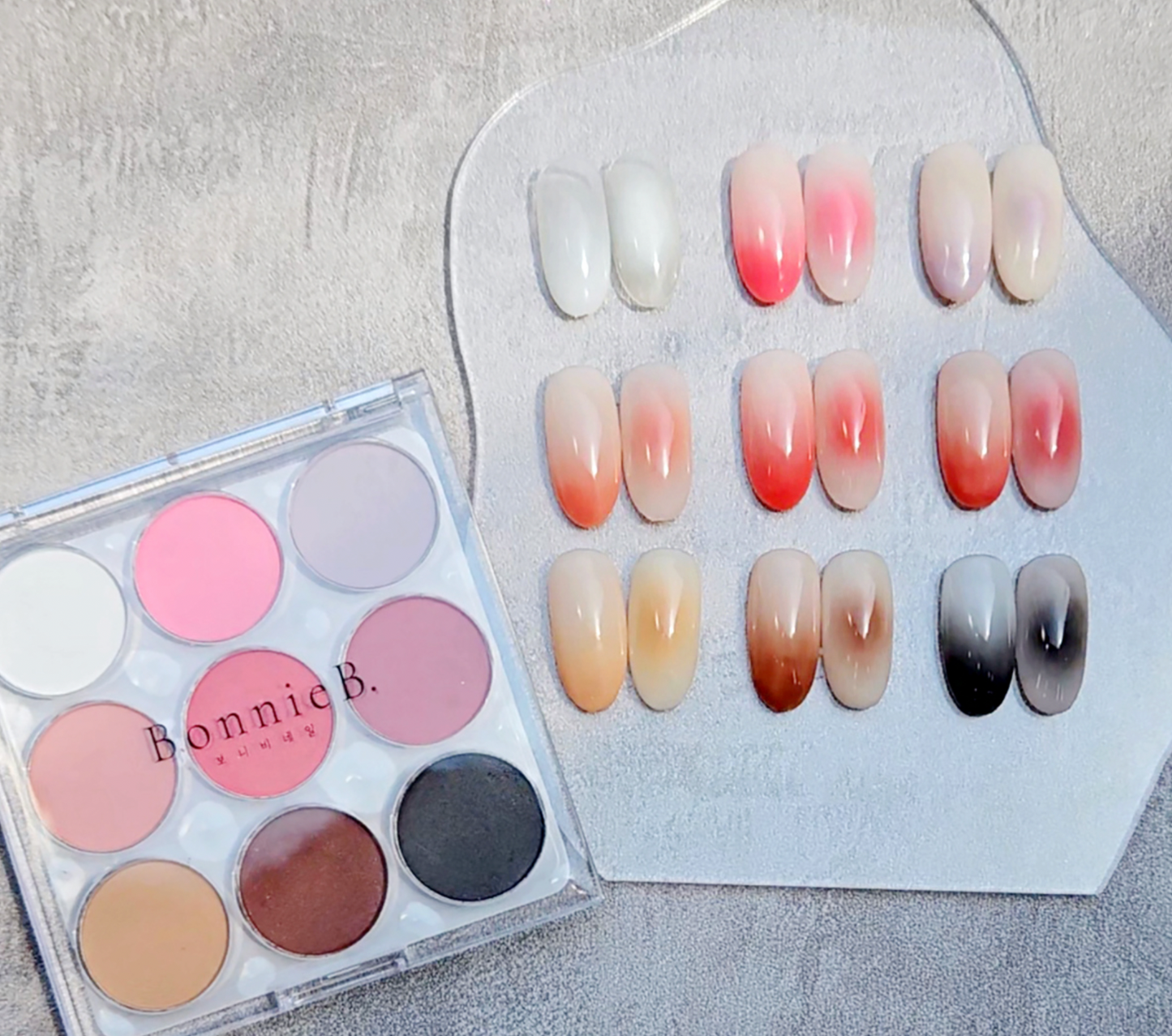 BONNIEBEE PINK Gradation palette - Aura/ombre/marble