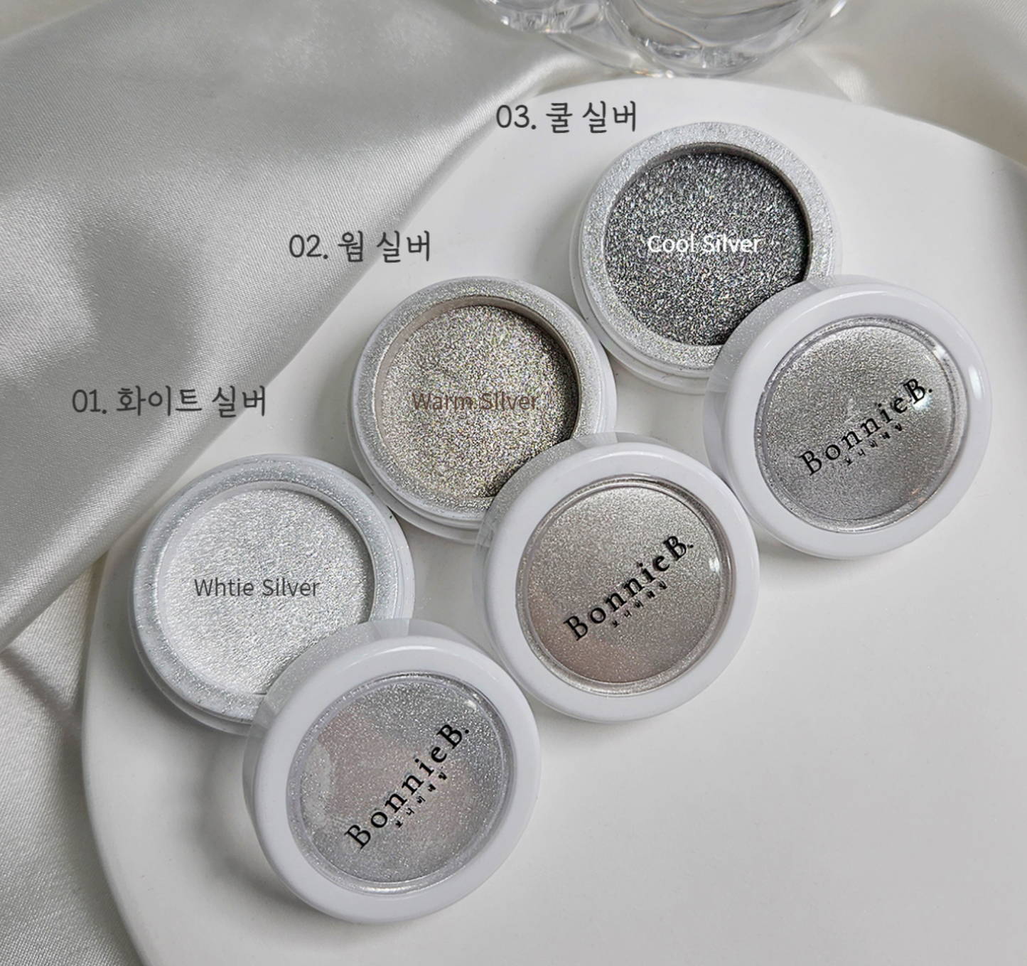 BONNIEBEE Metal silver chrome powder - 3 colours