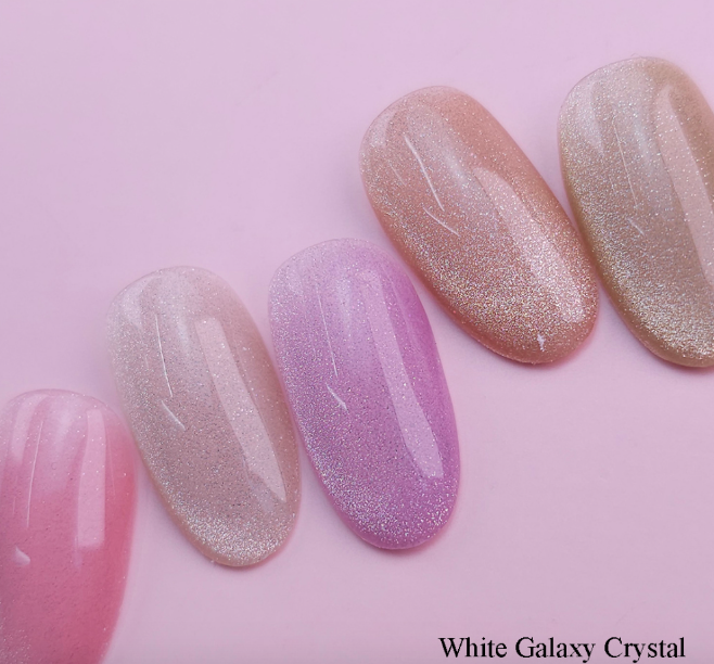 ICE GEL White galaxy Crystal 6pc collection - magnetic glitter gel