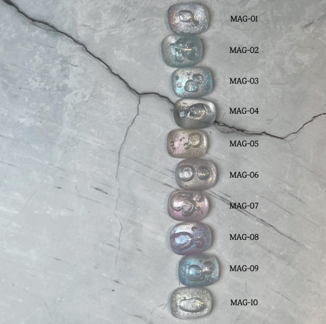 RIPOSO Pulling summer 10pc collection - magnetic cat eye gel