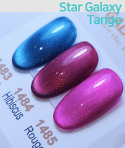ICE GEL Star galaxy TANGO - 3 vivid magnetic cat eye gels