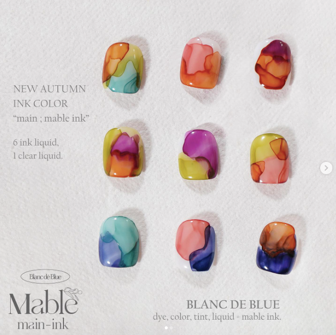 BLANC DE BLUE Mable ink 6pc collection