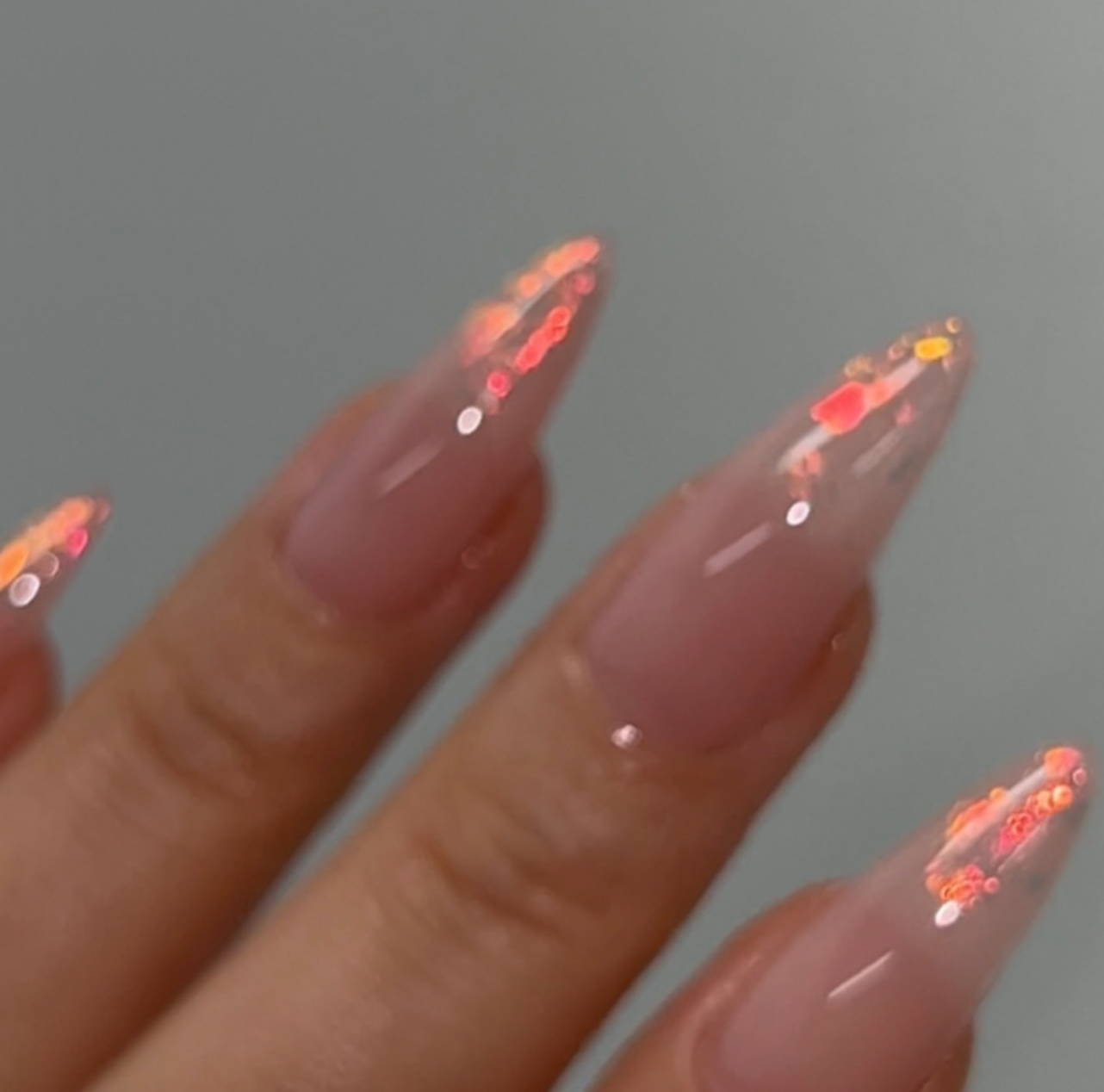 NAILBAYO - Doi Peach sunset flakes