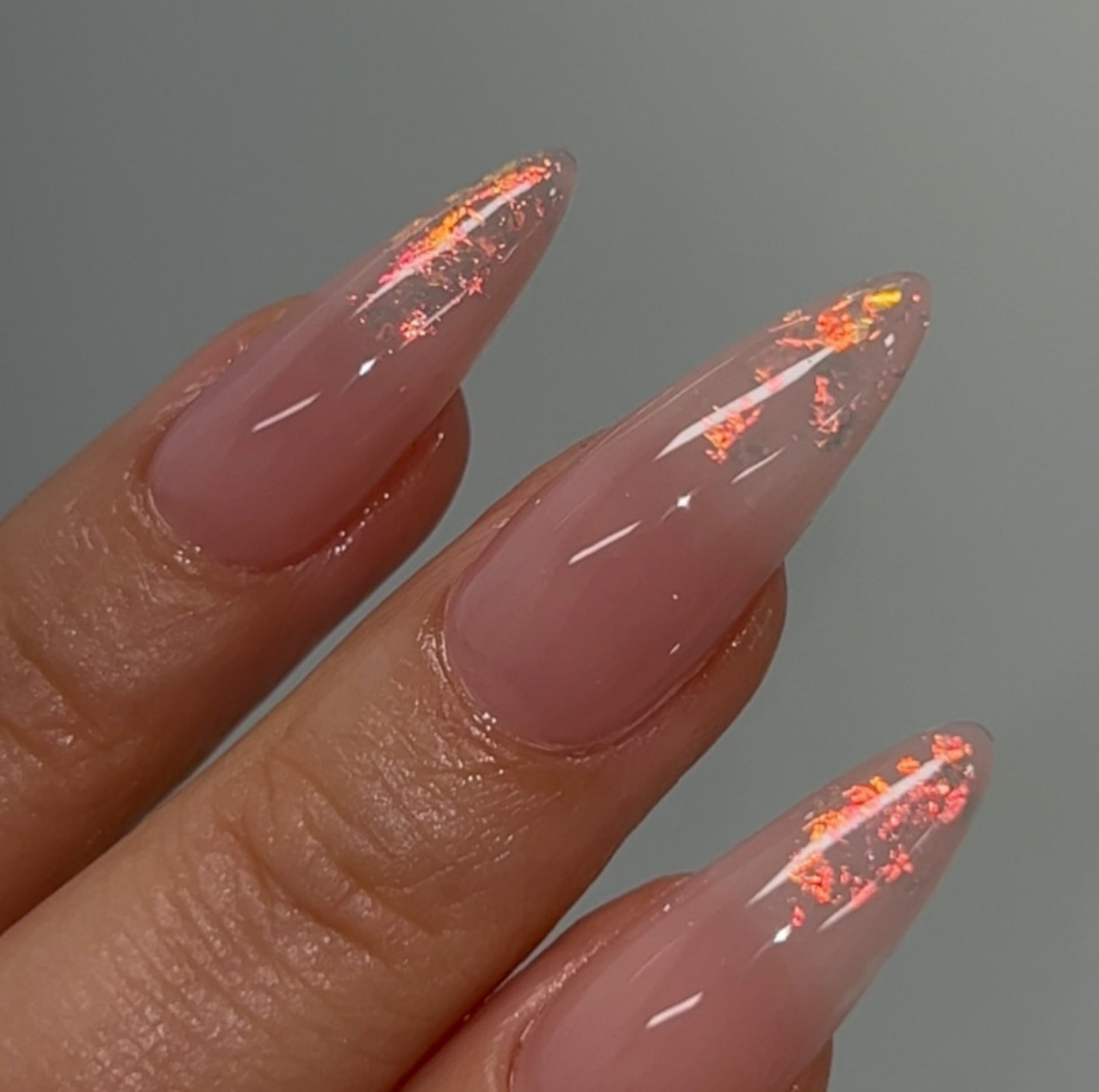 NAILBAYO - Doi Peach sunset flakes