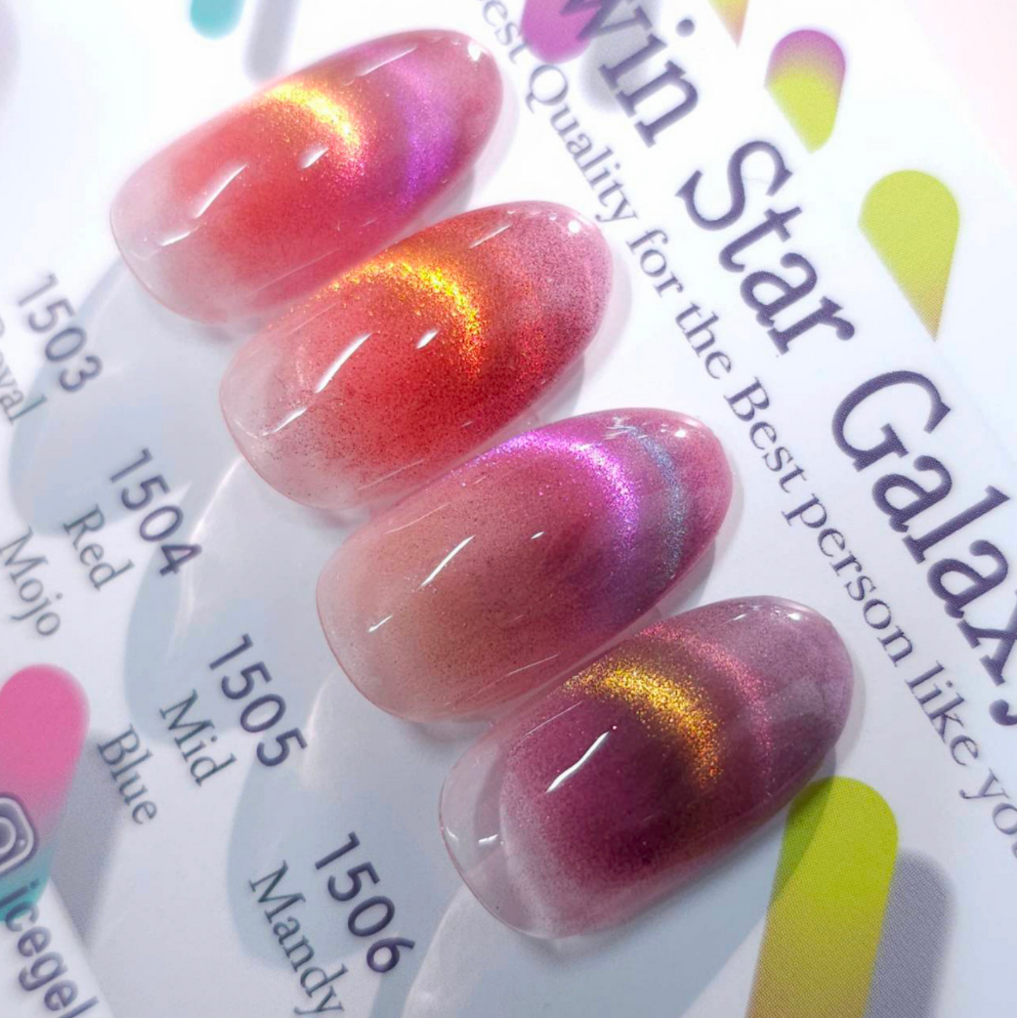 ICE GEL Twin star galaxy - magnetic cat eye gel