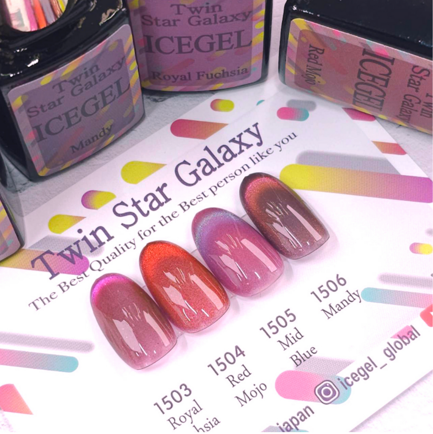 ICE GEL Twin star galaxy - magnetic cat eye gel