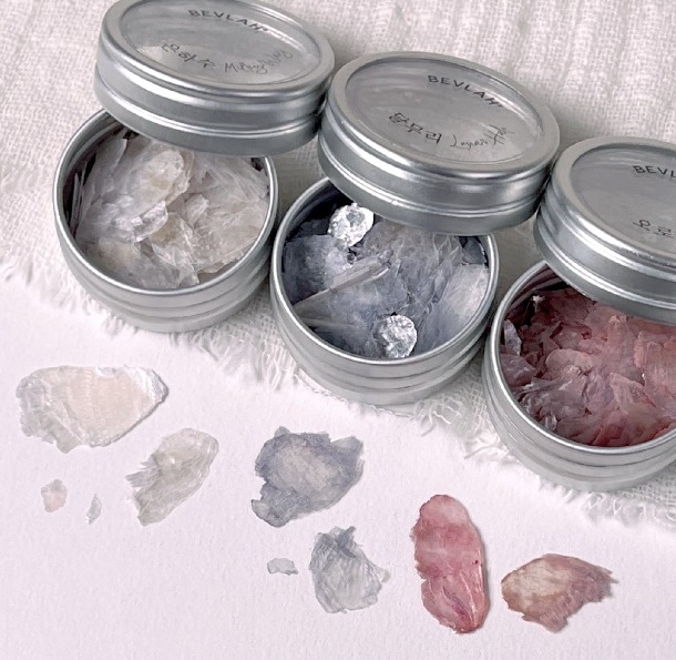 BEVLAH natural thin shell glitter - 3pc set