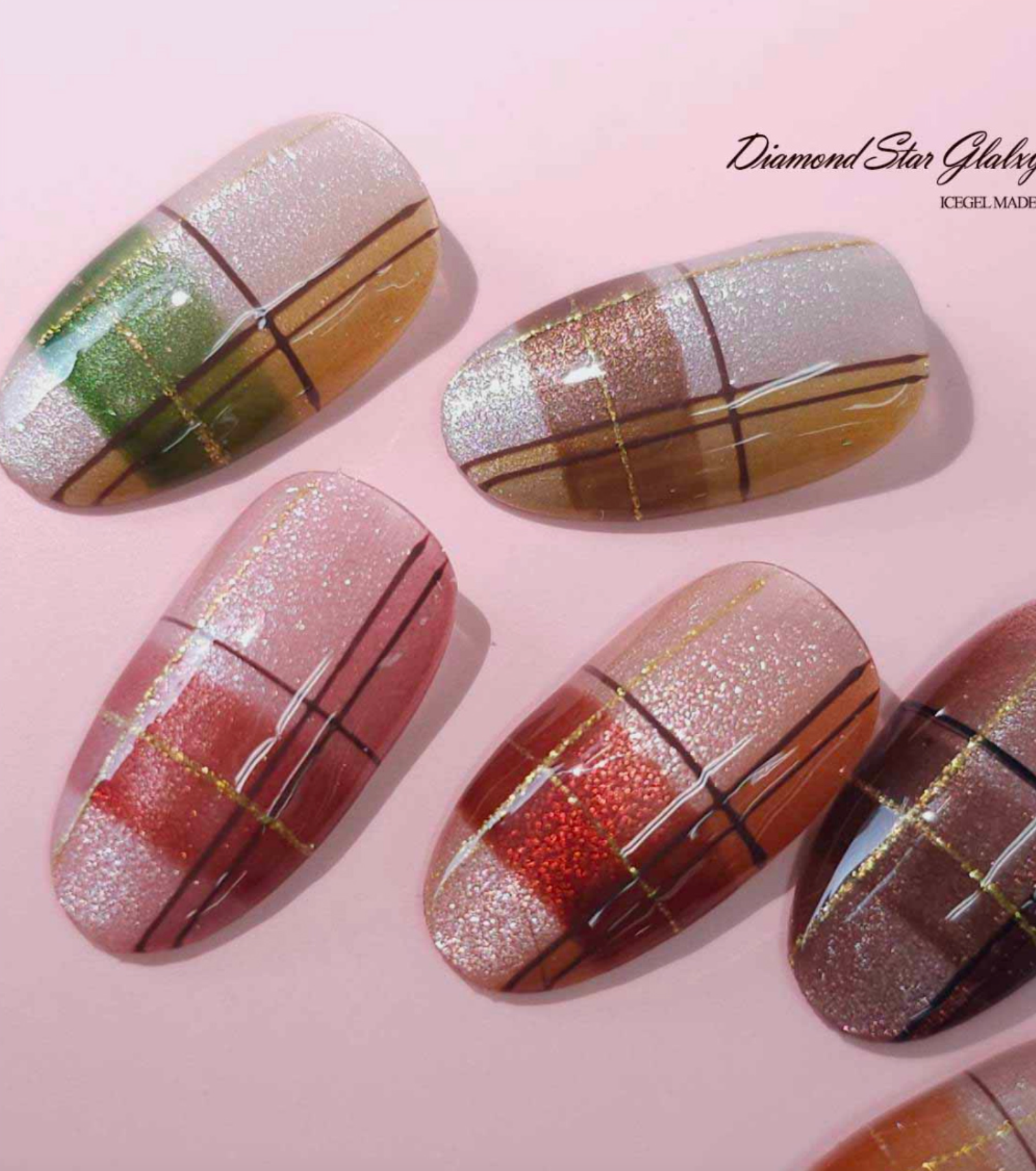ICE GEL Diamond Star galaxy MUSE 6pc collection - magnetic glitter gel