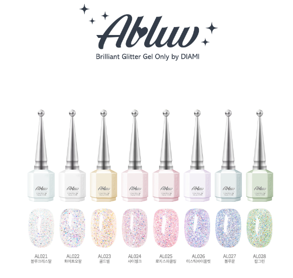 DIAMI Alluv Glitter gel SPARKLING 8pc collection - HEMA FREE