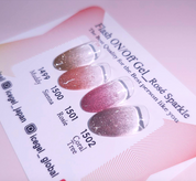 ICE GEL flash on off gel Rose sparkle - 4 colours