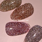 ICE GEL flash on off gel Rose sparkle - 4 colours