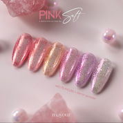 MAYOUR Pink salt 6pc collection - reflective glitter