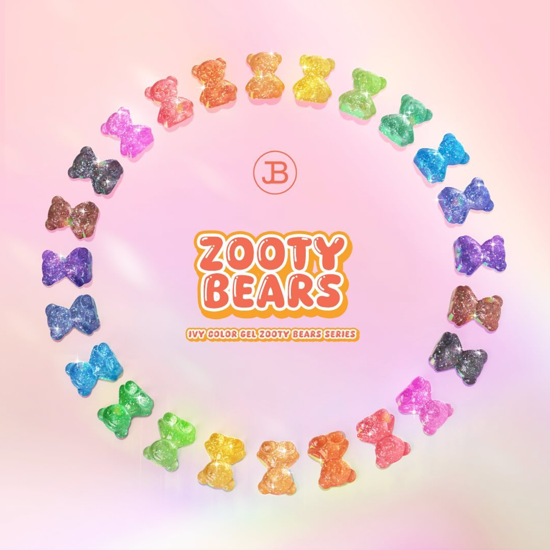JIN.B Zooty Bears - reflective magnetic cat eye gel | individual/collection