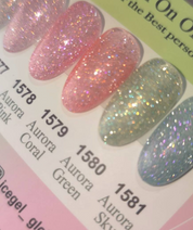 ICE GEL Aurora flash on off gel - reflective glitter gel