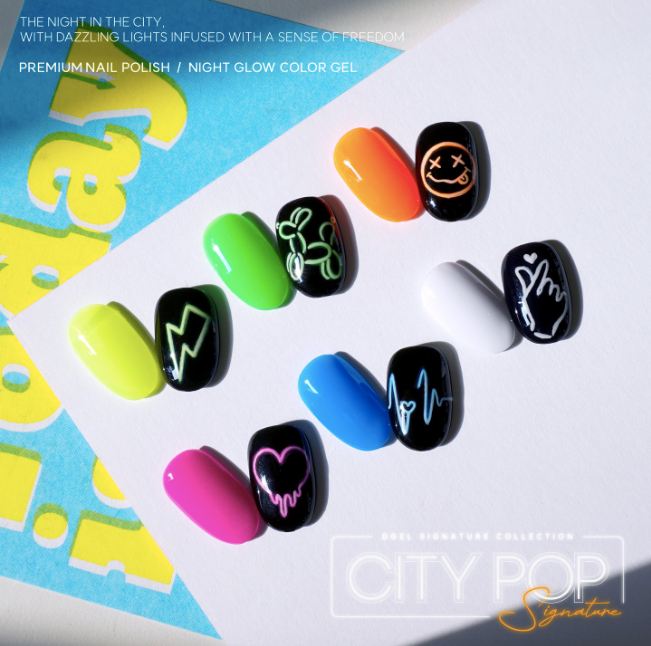 DGEL Signature - CITY POP 6pc collection | glow in the dark
