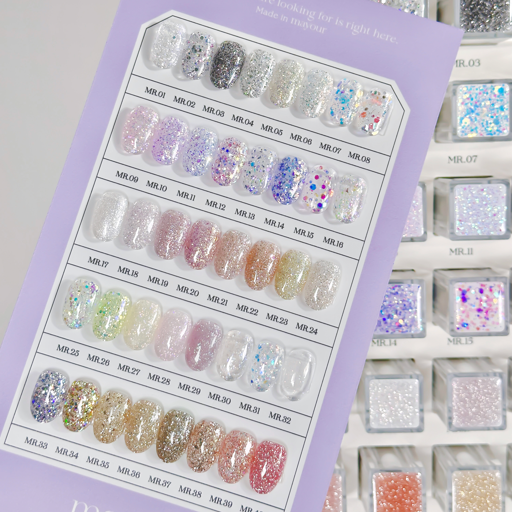 (PREORDER) MAYOUR The collector Season 4 full set - 40 glitter gels + display rack