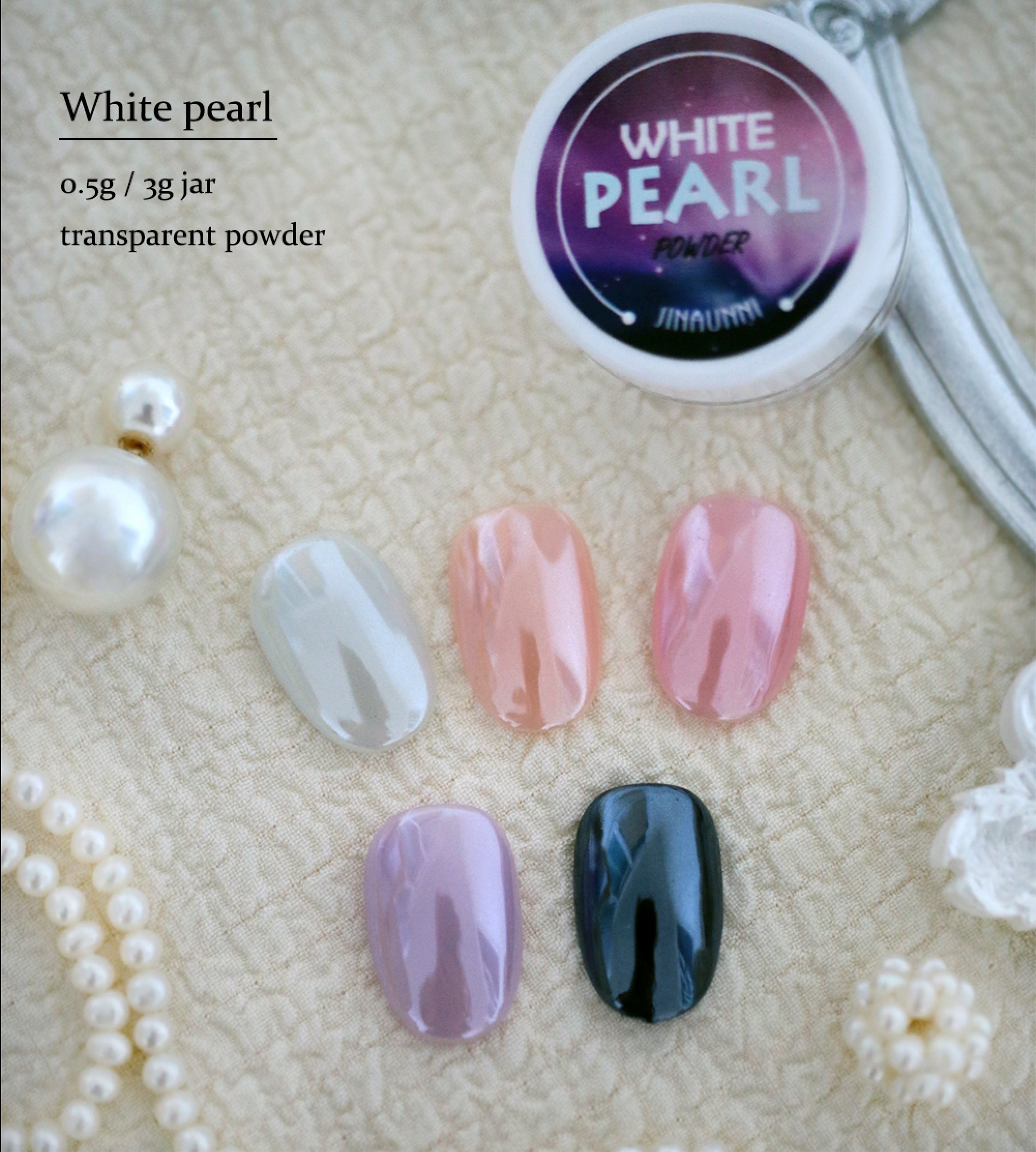 JINAUNNI white pearl chrome powder - upgraded version!
