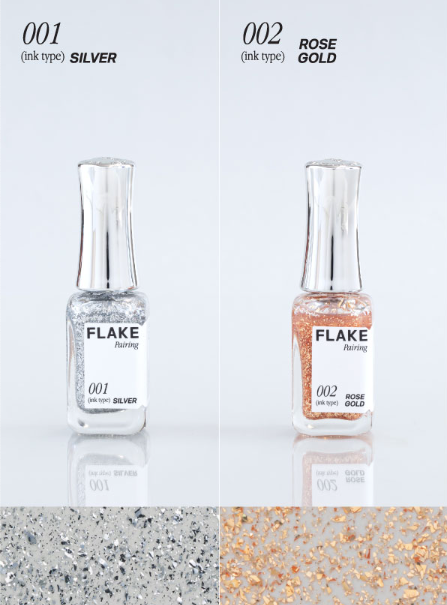 IZEMI Flake pairing (Ink type) - Silver/Rose gold