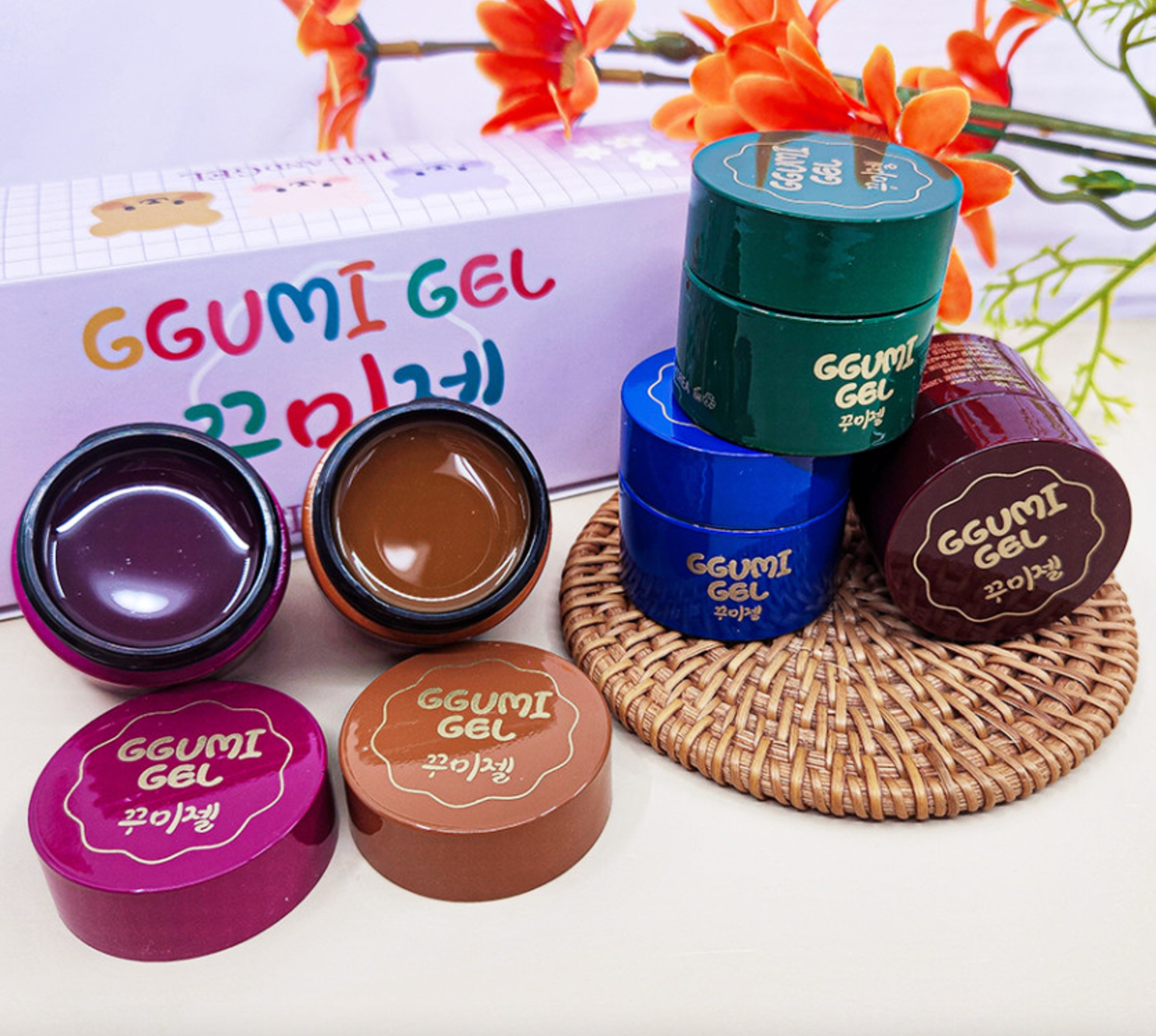 JEL and GEL Ggumi gel Vivid edition part 3 5pc set | EB031~035 - 3D Embo gel
