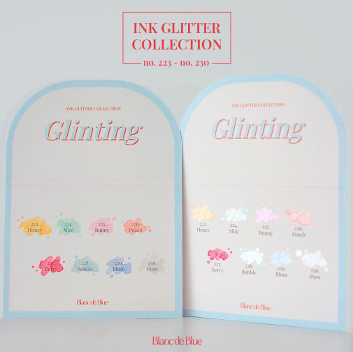 BLANC DE BLUE Glinting - Glitter ink 8pc collection