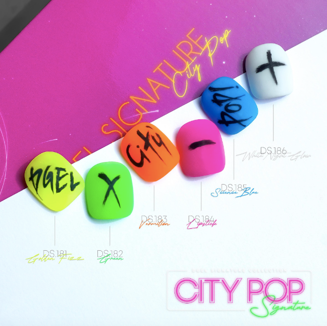 DGEL Signature - CITY POP 6pc collection | glow in the dark