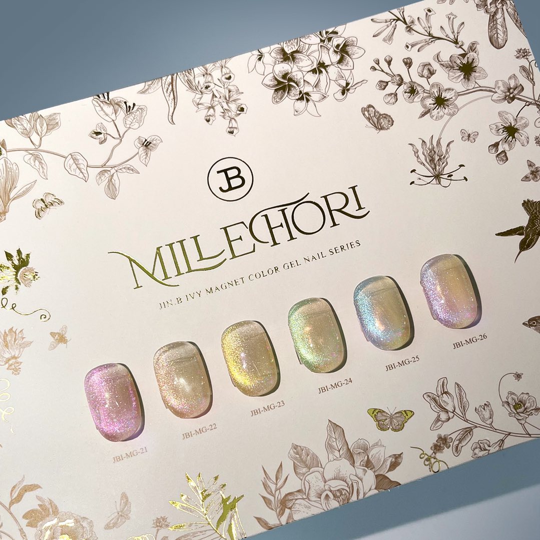 JIN.B Millefiori 6pc collection - magnetic cat eye gel