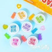 DGEL Neon Jelly 6pc collection - glow in the dark