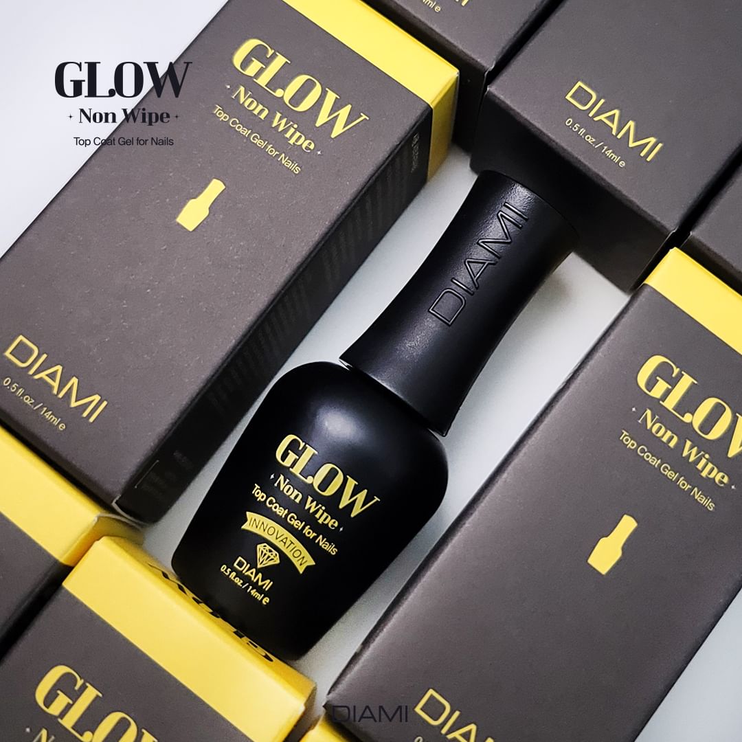 DIAMI Glow no wipe top gel - Perfect diamond shine