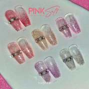 MAYOUR Pink salt 6pc collection - reflective glitter