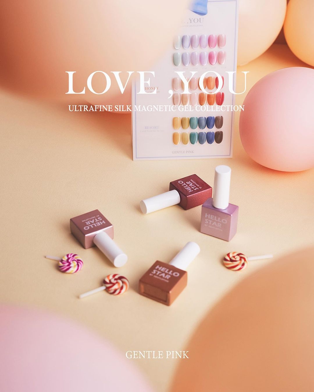 GENTLE PINK Love you - Ultra silk magnetic gel | individual/collection