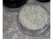 BONNIEBEE White silver pearl chiffon flake