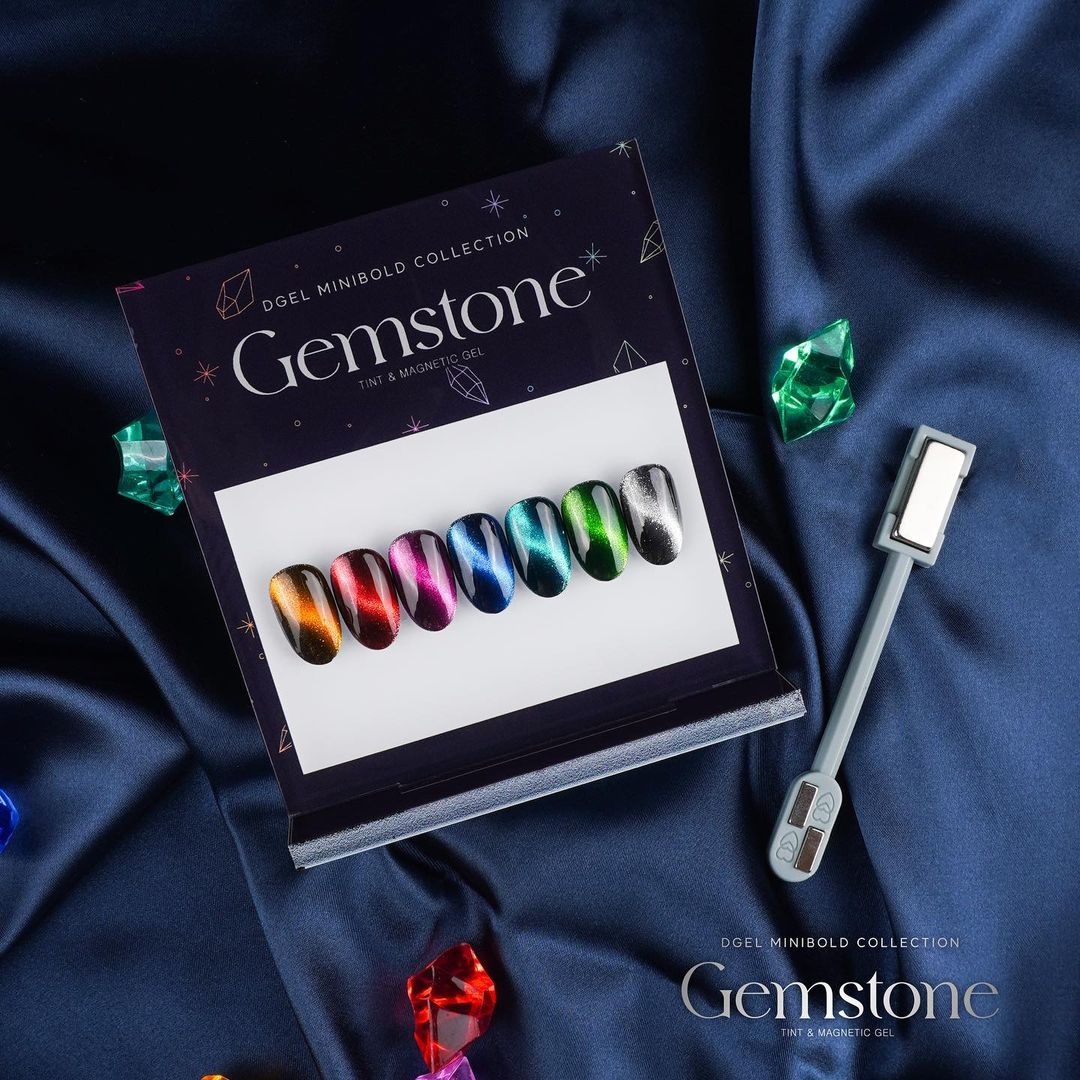 DGEL Gemstone 7pc collection (14 FREE) - tint & magnetic gel