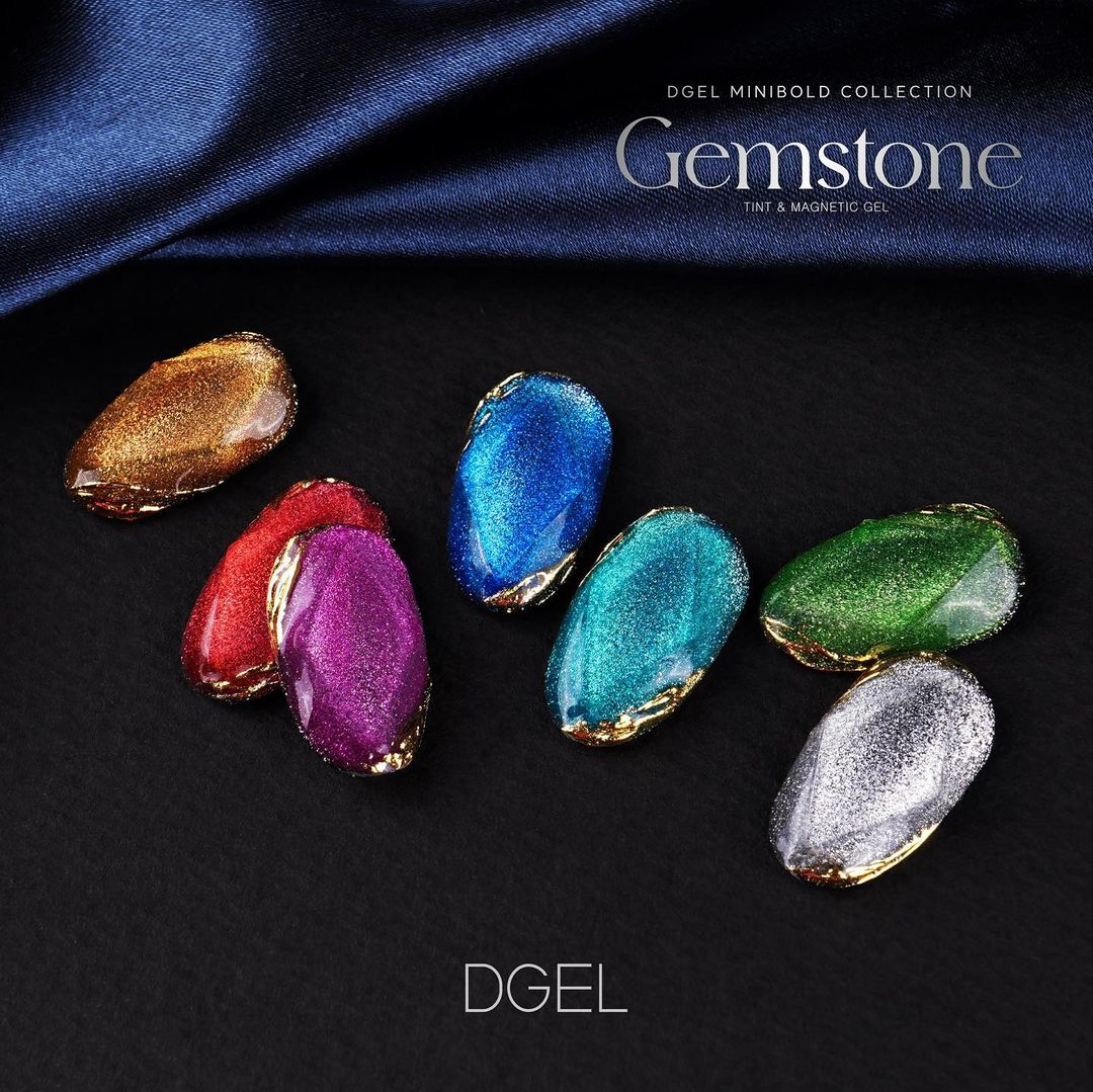 DGEL Gemstone 7pc collection (14 FREE) - tint & magnetic gel