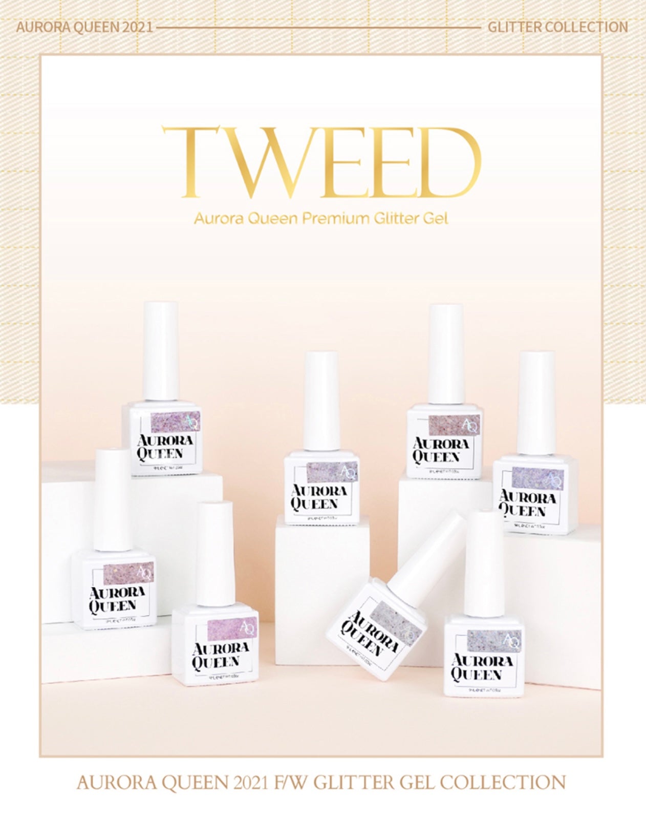AURORA QUEEN Tweed 8pc collection - individual/set