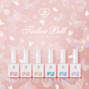 JIN.B Tinker Bell 6pc collection - Hologram glitter magnet gel