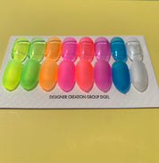 DGEL Pineapple 8pc collection (7 neon syrup + 1 glitter)
