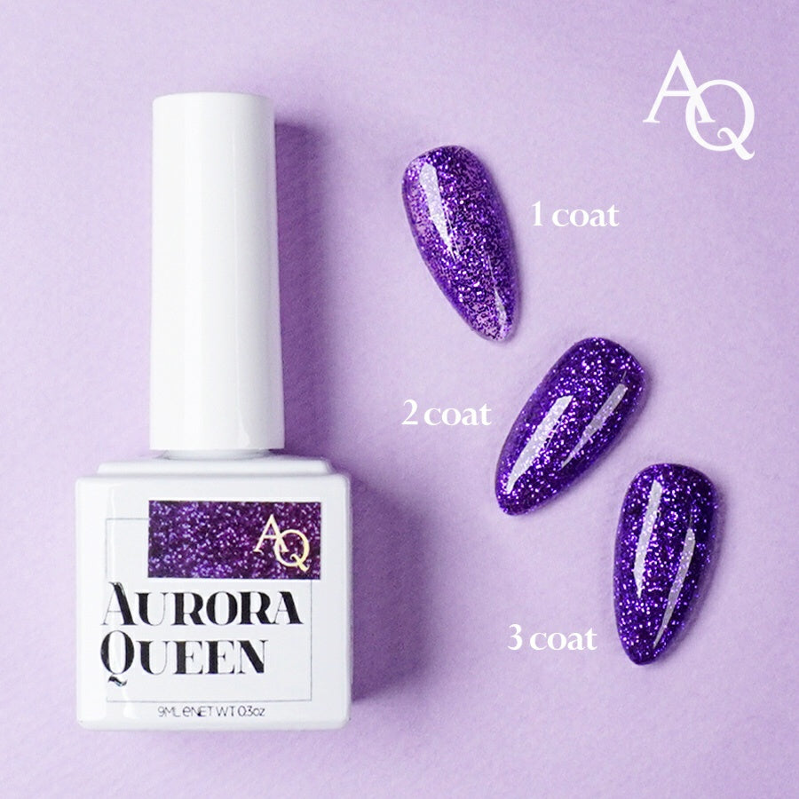 AURORA QUEEN 40 glitter gels - AQ1-AQ40 individual