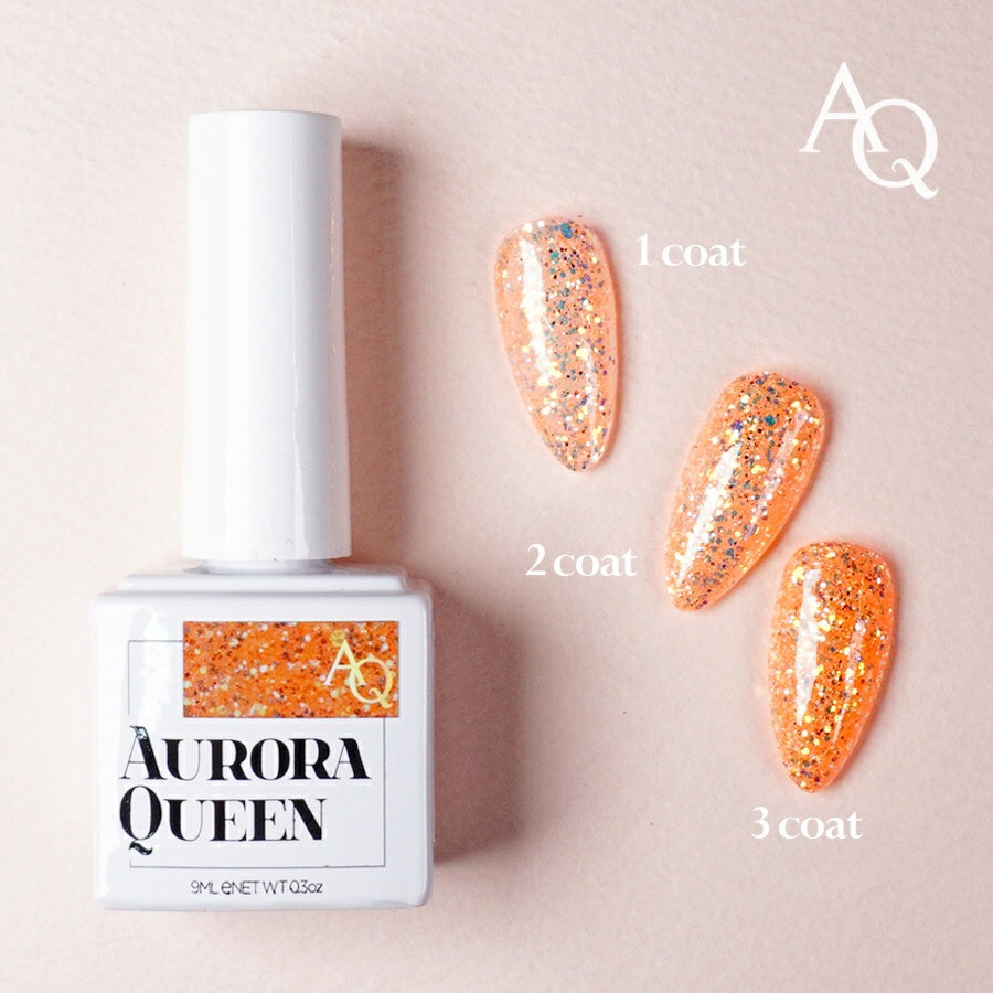 AURORA QUEEN 40 glitter gels - AQ1-AQ40 individual