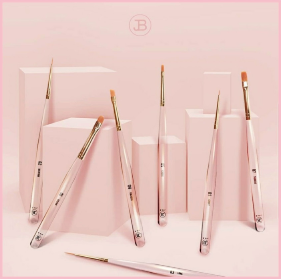 JIN.B ivy brush set 7 brushes + brush case PINK