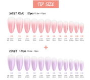 DIAMI CANOE Gra tips (Feel so good optional) pre-ombre soft gel extensions