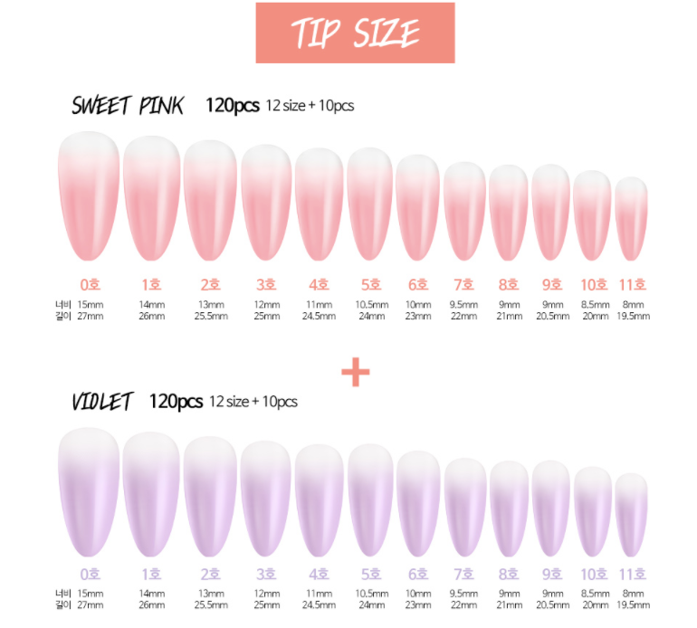 CANOE Gra tips (Feel so good optional) pre-ombre soft gel extensions