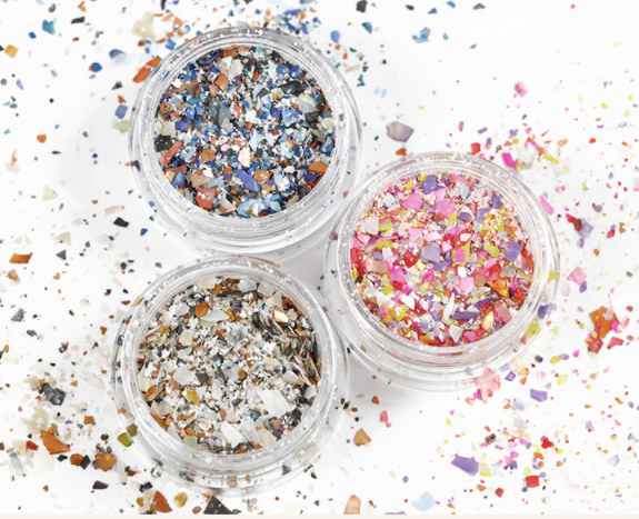 POCHIT Fruits 3pc collection - Terrazzo shell glitter