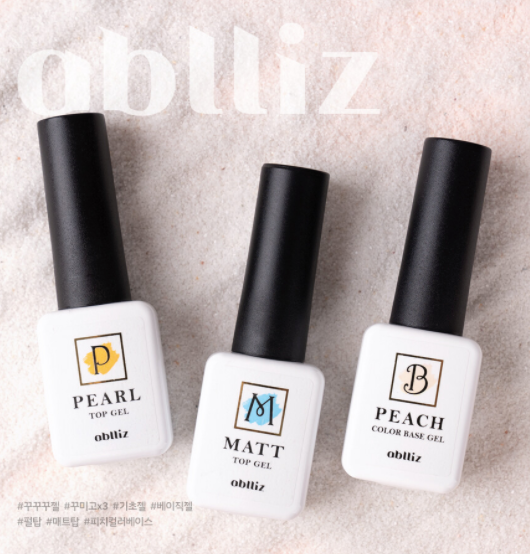 ABLLIZ Basic gels - pearl top / matt top / peach base